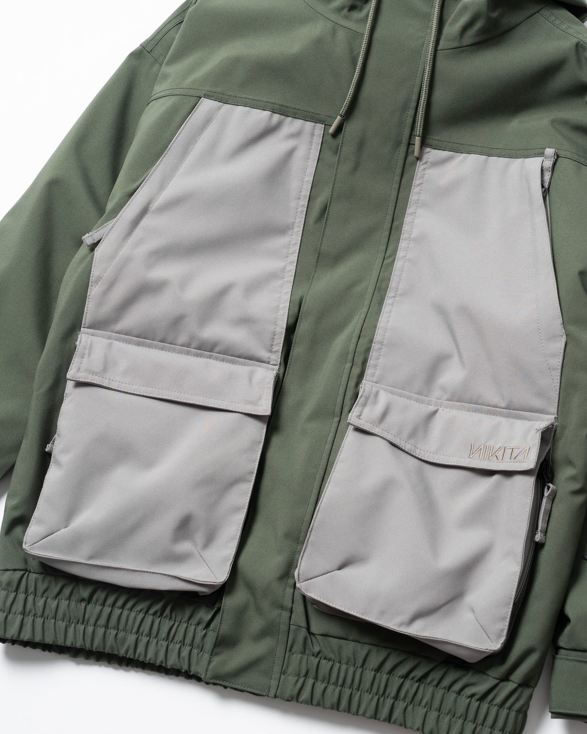 BICOLOR MULTI FULL ZIP JACKET - KHAKI – Nikita Clothing